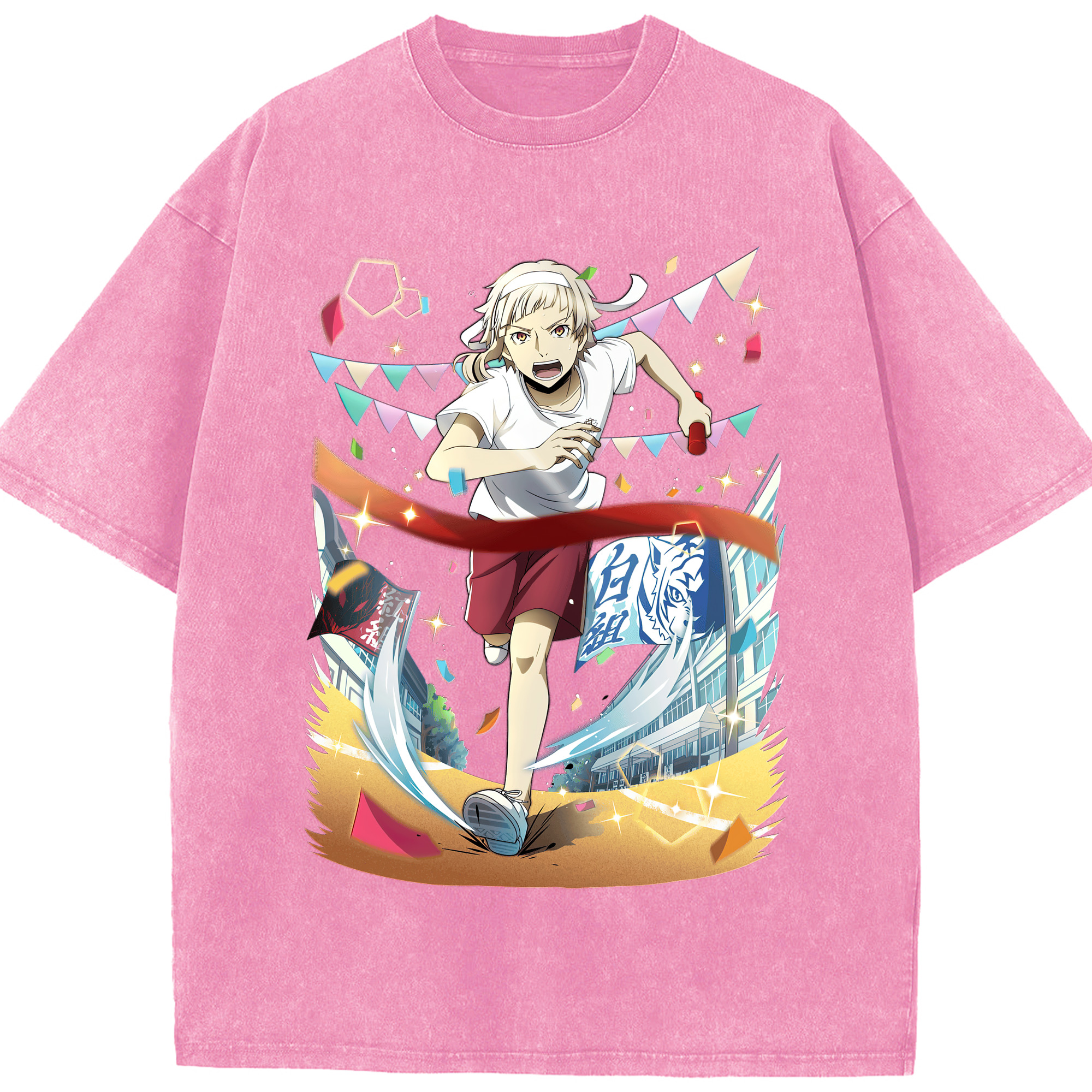 （画像用） 文豪ストレイドッグス Bungo Stray Dogs 綿100% ヴィンテージ風 半袖Tシャツ（フロントプリント）